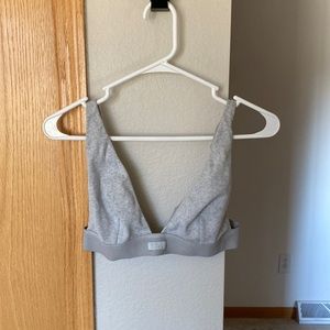 Skims cotton plunge bralette light Heather